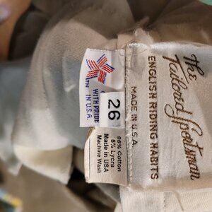 Breeches Tailored Sportsman 26 and Tuffrider ribbed low rise pull ons grey size